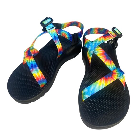 Chaco Shoes - Chaco Hiking Sandals Womens 10 Z/1 Classic Rainbow Tie Dye Multicolor Worn Once